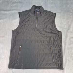 Ralph Lauren Polo Golf Performance Vest Mens XL Quilted Vest Quarter Zip Black